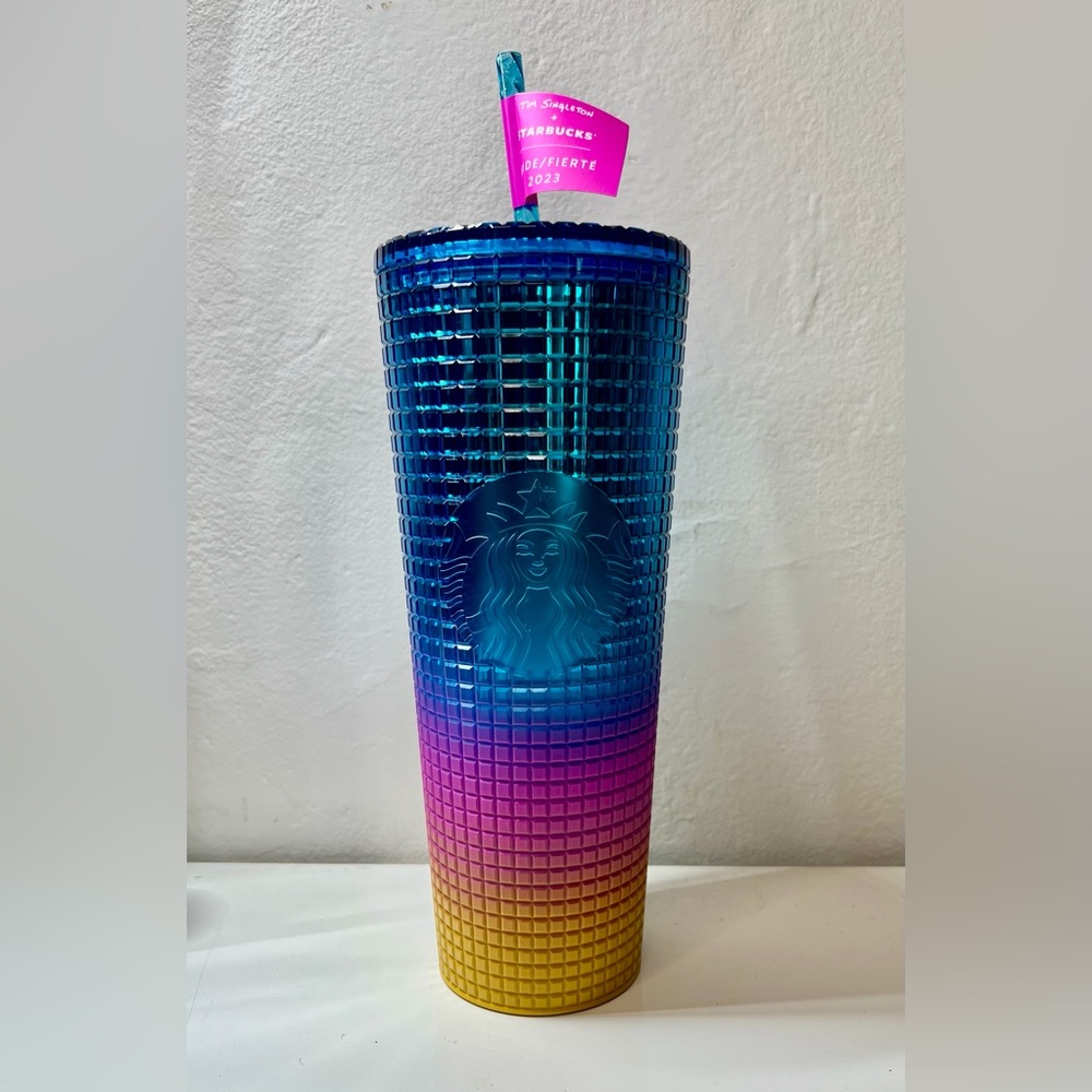 STARBUCKS Tim Singleton Rainbow Grid Pride Cup